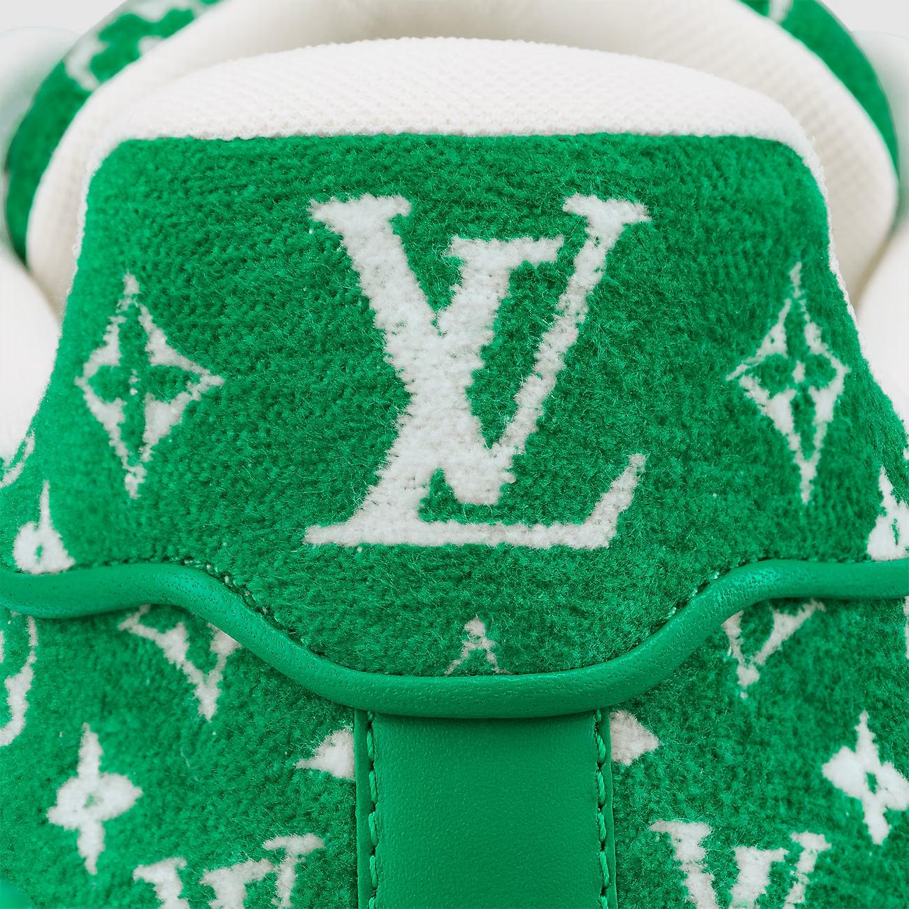 Giày Louis Vuitton Thể Thao LV Trainer Nam Xanh Lá Trắng